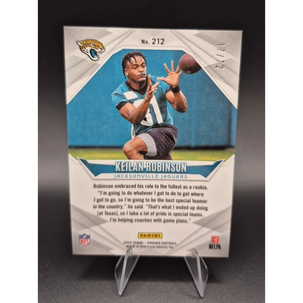 2024 Panini Phoenix Keilan Robinson #212 Teal Fade /72 (RC) Jacksonville Jaguars